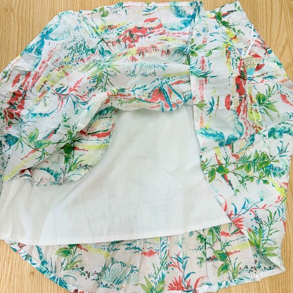 Sigrid Olsen Tropical Mini Skirt Women Medium Coastal Beachy Vaca Summer Flirty - Picture 3 of 10